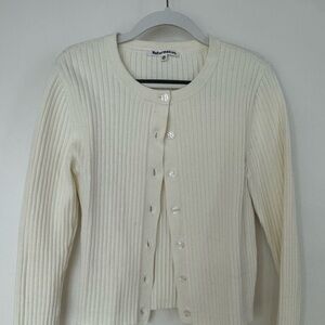 Reformation Joanne Cotton Cardigan, White